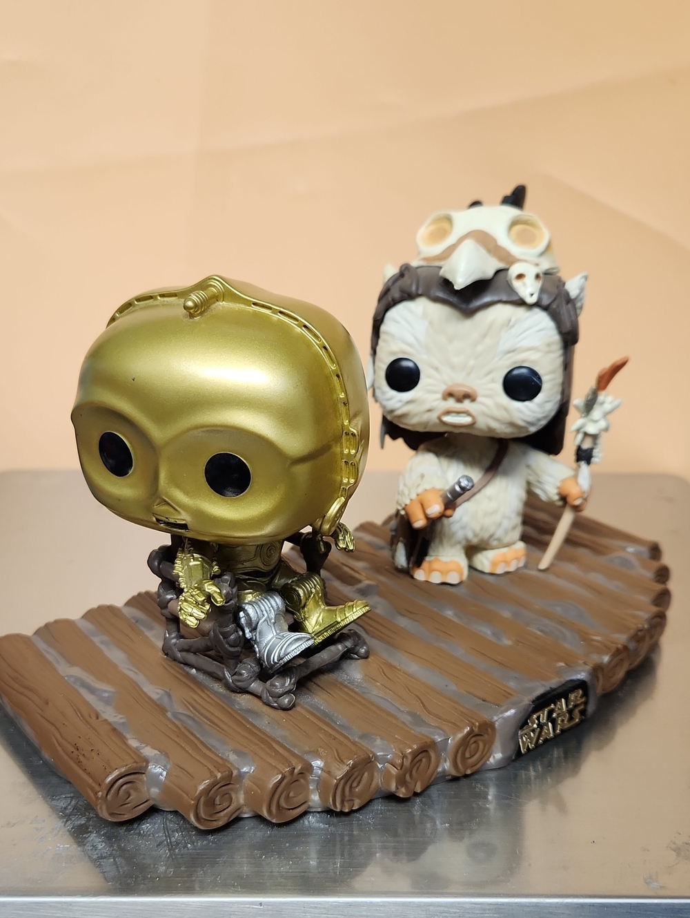 Funko Star Wars C-3PO & Ewok Display Figurine - Gold, Brown, Cream